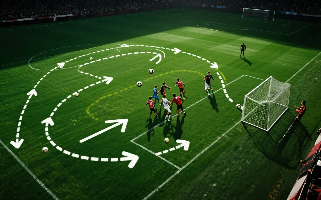 世界杯小组赛强强对话的战术示意：逼抢、反击与定位球争顶